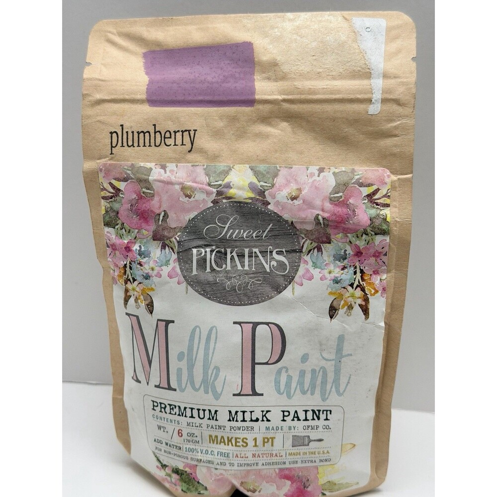 NEW Sweet Pickins Milk Paint PLUMBERRY 6 Oz ( Makes 1 Pint when added to water)